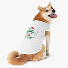 Load image into Gallery viewer, Pet Tank Top — "Made Santa's All-Star List" Christmas Dog Shirt