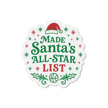 Load image into Gallery viewer, Green Made Santa’s All-Star List - Christmas Holiday Fridge Magnet