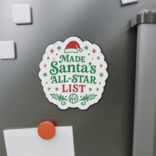 Load image into Gallery viewer, Green Made Santa’s All-Star List - Christmas Holiday Fridge Magnet