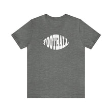 Load image into Gallery viewer, Football Shape w/ White Lettering Short Sleeve T-shirt