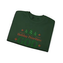 Load image into Gallery viewer, "Holiday Priorities: God & Football" - Sweatshirt