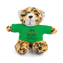 Load image into Gallery viewer, Christmas Stuff Animal with "Holiday Priorities: God & Football" Tee