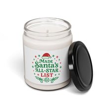 Load image into Gallery viewer, "Made Santa's All-Star List" - Green 9oz Scented Soy Christmas Holiday Candle