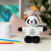 Load image into Gallery viewer, Christmas Stuff Animal with "Holiday Priorities: God & Football" Tee