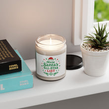 Load image into Gallery viewer, "Made Santa's All-Star List" - Green 9oz Scented Soy Christmas Holiday Candle