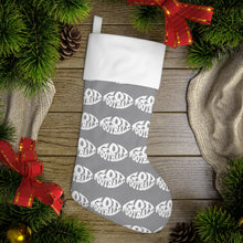 Load image into Gallery viewer, God & Football Gray Holiday Stocking