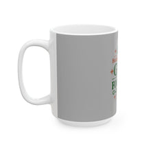 Load image into Gallery viewer, "Holiday Priorities: God & Football" Gray Ceramic Mug (11oz, 15oz)