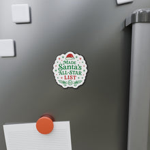 Load image into Gallery viewer, Green Made Santa’s All-Star List - Christmas Holiday Fridge Magnet