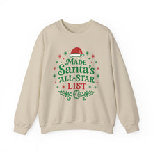 Load image into Gallery viewer, Santa's All-Star List Sweatshirt