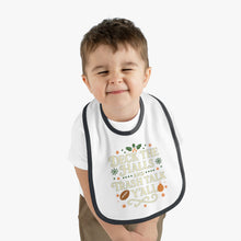 Load image into Gallery viewer, Christmas Baby Bib - "Deck the Halls and Trash Talk Y'all" Contrast Trim