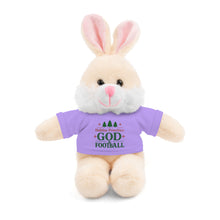 Load image into Gallery viewer, Christmas Stuff Animal with "Holiday Priorities: God & Football" Tee