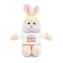 Load image into Gallery viewer, Christmas Stuff Animal with Red "Sleighin like an All Star" Tee