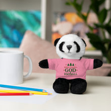 Load image into Gallery viewer, Christmas Stuff Animal with "Holiday Priorities: God & Football" Tee