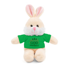 Load image into Gallery viewer, Christmas Stuff Animal with "Holiday Priorities: God & Football" Tee