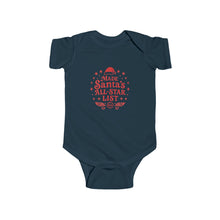 Load image into Gallery viewer, "Made Santa's All-Star List" Holiday Christmas Onesie