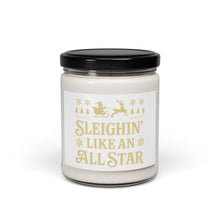 Load image into Gallery viewer, "Sleighin' Like an All Star" - Neutral 9oz Scented Soy Christmas Holiday Candle