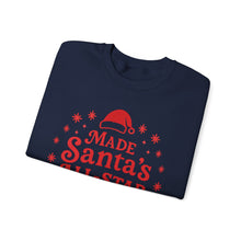 Load image into Gallery viewer, Made Santa's All-Star List Crewneck Sweatshirt