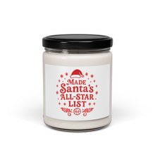 Load image into Gallery viewer, "Made Santa's All-Star List" - Red 9oz Scented Soy Christmas Holiday Candle