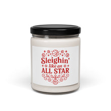 Load image into Gallery viewer, "Sleighin' Like an All Star" - Red 9oz Scented Soy Christmas Holiday Candle