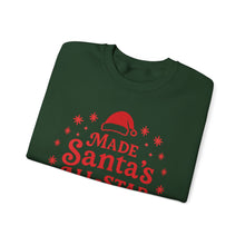 Load image into Gallery viewer, Made Santa's All-Star List Crewneck Sweatshirt