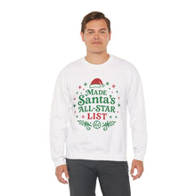 Load image into Gallery viewer, Santa's All-Star List Sweatshirt
