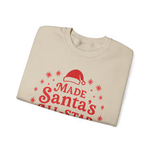 Load image into Gallery viewer, Made Santa's All-Star List Crewneck Sweatshirt