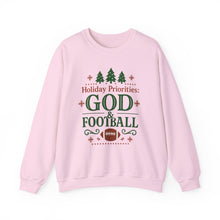 Load image into Gallery viewer, "Holiday Priorities: God & Football" - Sweatshirt