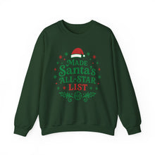 Load image into Gallery viewer, Santa's All-Star List Sweatshirt