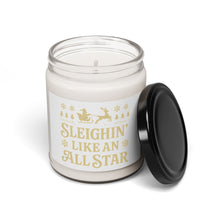 Load image into Gallery viewer, "Sleighin' Like an All Star" - Neutral 9oz Scented Soy Christmas Holiday Candle
