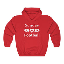 Load image into Gallery viewer, Sunday for God & Football w/ White Lettering Hoodie
