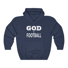 Load image into Gallery viewer, God & Football w/ White Lettering Hoodie
