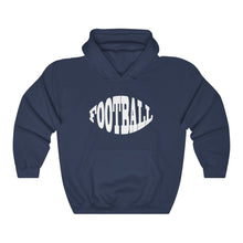 Load image into Gallery viewer, Football w/ White Lettering Hoodie