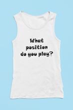 Load image into Gallery viewer, What position do you play? Ribbed Tank Top - White and Pink