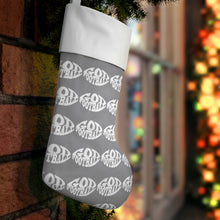 Load image into Gallery viewer, God &amp; Football Gray Holiday Stocking
