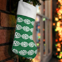 Load image into Gallery viewer, God &amp; Football Green Holiday Stocking
