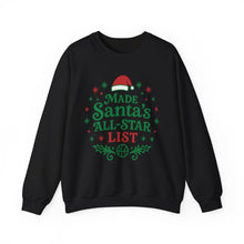 Load image into Gallery viewer, Santa&#39;s All-Star List Sweatshirt

