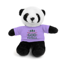 Load image into Gallery viewer, Christmas Stuff Animal with &quot;Holiday Priorities: God &amp; Football&quot; Tee
