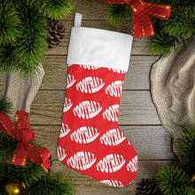 Load image into Gallery viewer, Football Red Holiday Stocking
