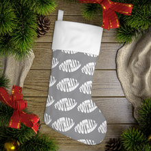 Load image into Gallery viewer, Football Gray Holiday Stocking
