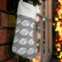 Load image into Gallery viewer, Football Gray Holiday Stocking
