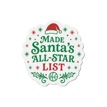 Load image into Gallery viewer, Green Made Santa’s All-Star List - Christmas Holiday Fridge Magnet

