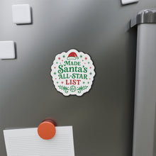 Load image into Gallery viewer, Green Made Santa’s All-Star List - Christmas Holiday Fridge Magnet
