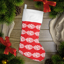 Load image into Gallery viewer, God &amp; Football Red Holiday Stocking
