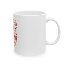 Load image into Gallery viewer, &quot;Sleighin&#39; Like an All Star&quot; White Mug — Holiday Coffee Cup (11oz/15oz)
