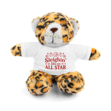 Load image into Gallery viewer, Christmas Stuff Animal with Red &quot;Sleighin like an All Star&quot; Tee
