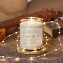 Load image into Gallery viewer, &quot;Sleighin&#39; Like an All Star&quot; - Neutral 9oz Scented Soy Christmas Holiday Candle
