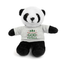 Load image into Gallery viewer, Christmas Stuff Animal with &quot;Holiday Priorities: God &amp; Football&quot; Tee
