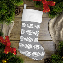 Load image into Gallery viewer, God &amp; Football Gray Holiday Stocking
