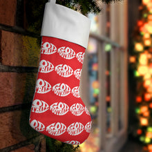 Load image into Gallery viewer, God &amp; Football Red Holiday Stocking
