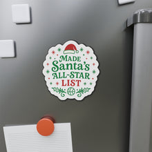 Load image into Gallery viewer, Green Made Santa’s All-Star List - Christmas Holiday Fridge Magnet

